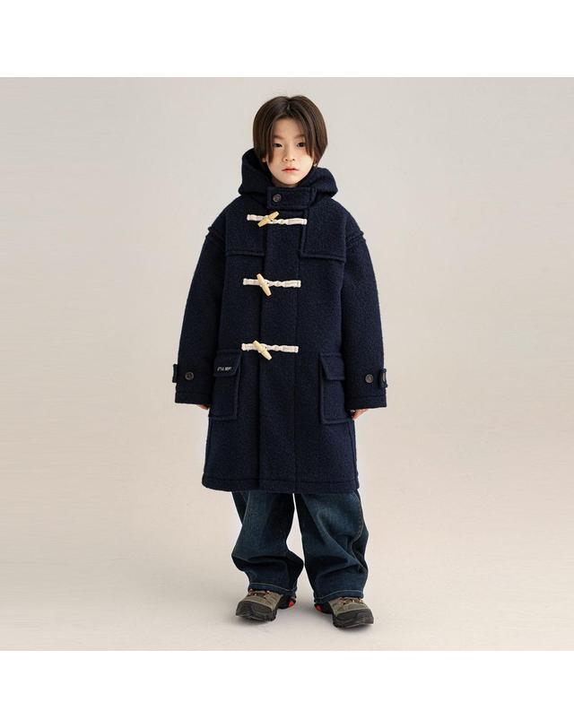 리틀뎁 리틀 스테디 후드 더플 코트 Navy 착용컷