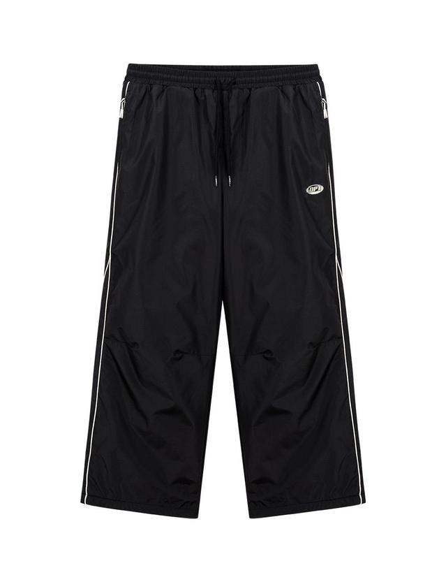 리틀뎁 핀라인 기모 나일론 팬츠 Black 착용컷