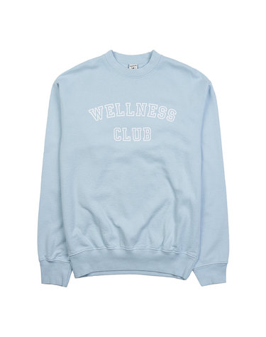 [스포티앤리치] 웰니스 클럽 맨투맨 WELLNESS CLUB FLOCKED CREWNECK BABY BLUE WHITE
