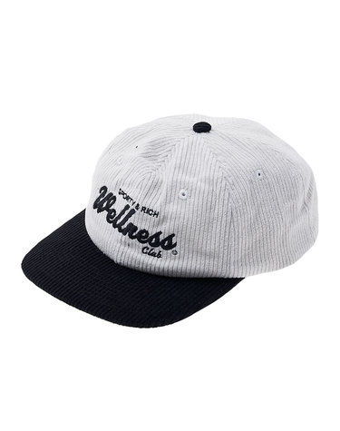 [스포티앤리치] 웰니스 코듀로이 볼캡 WELLNESS CLUB CORDUROY HAT BLACK WHITE