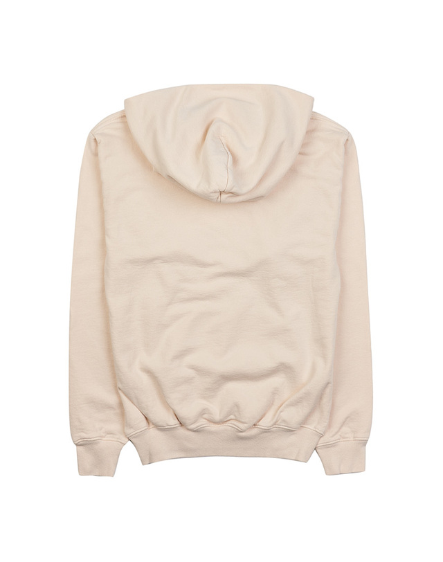 스포티앤리치 [스포티앤리치] 웰니스 클럽 후드 티셔츠 WELLNESS CLUB FLOCKED HOODIE CREAM NAVY 착용컷