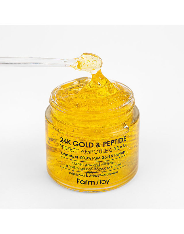 팜스테이 팜스테이 24K 골드 & 펩타이드 퍼펙트 앰플 크림 80ml 착용컷