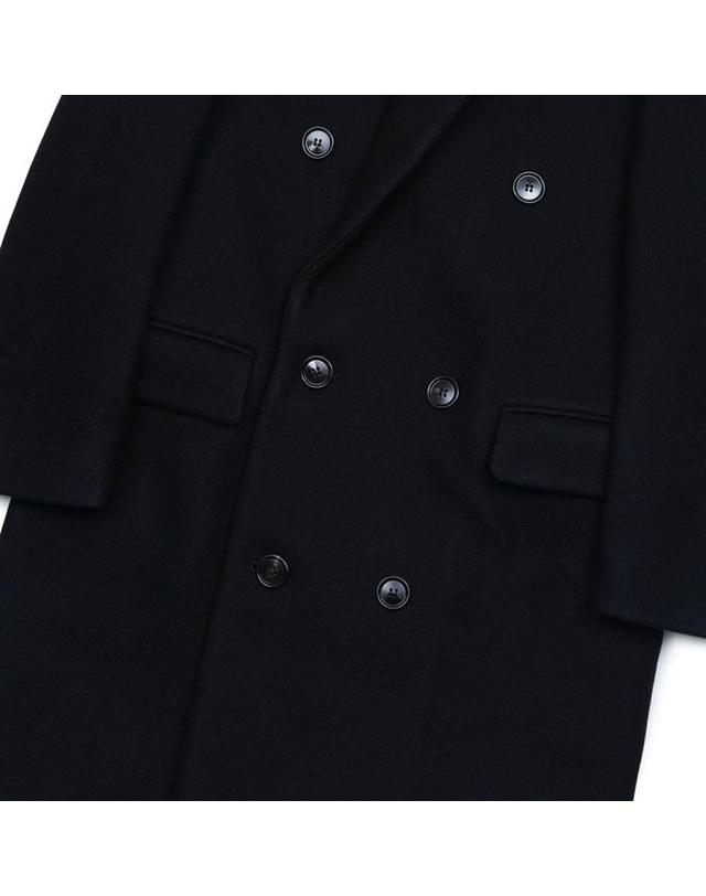 아미 아미 더블 브레스티드 울 코트 블랙 HCO105-WV0020-001 착용컷