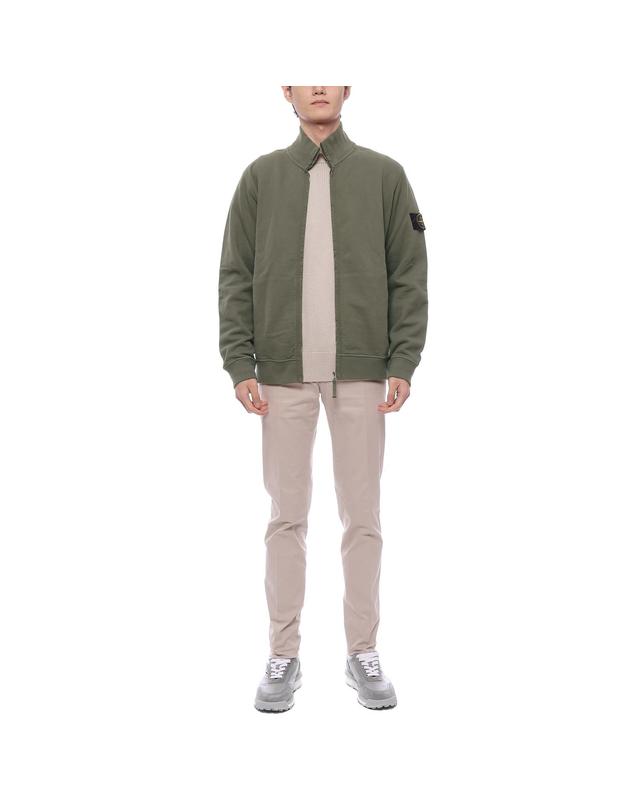 스톤아일랜드 24FW 남성 와펜 패치 풀 집업 재킷 (811560720 V0075 24F) 착용컷