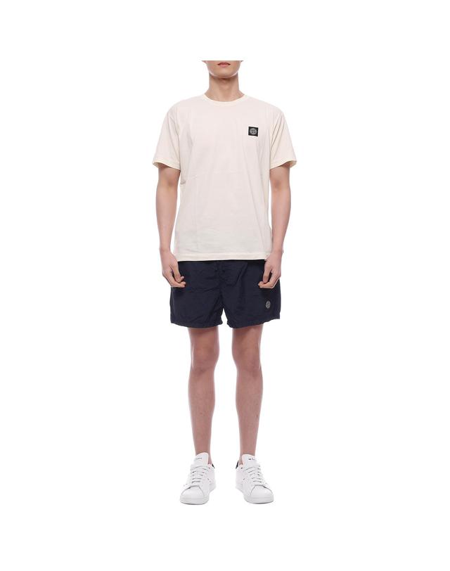 스톤아일랜드 25SS 남성 나일론 메탈 쇼트 스윔팬츠 (K1S15B100006 S0043 V0020 25S) 착용컷