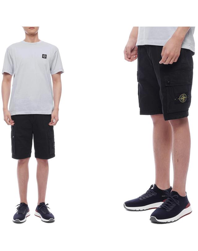 스톤아일랜드 25SS 남성 버뮤다 카고 쇼츠 팬츠 (K1S15L100011 S00WA V0129 25S) 착용컷