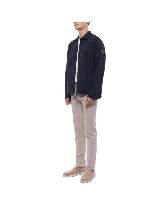 스톤아일랜드 26SS 남성 와펜 패치 오버셔츠 재킷 (L1S151200015 S0012 V0020 26S) 착용컷