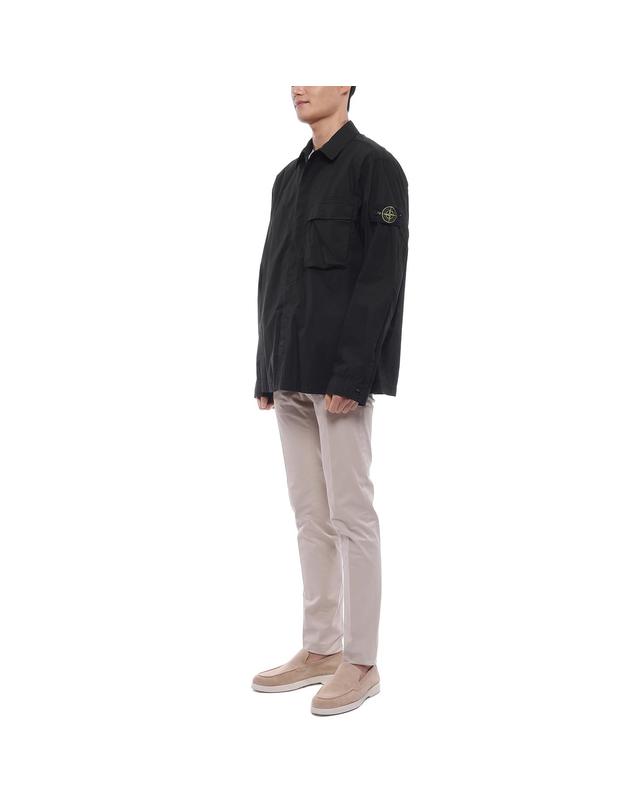 스톤아일랜드 26SS 남성 와펜 패치 오버셔츠 재킷 (L1S151200032 S0003 V0029 26S) 착용컷