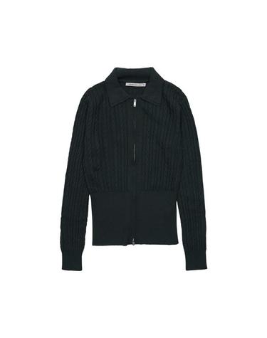 팔로마울 로메로 카라 집업 가디건 다크 카키 RJ2103