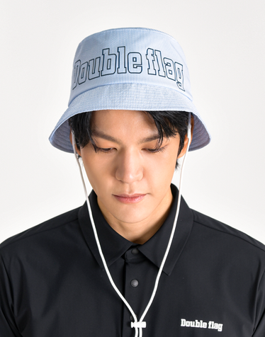 [시어서커] 라이트 블루 남여공용 빅로고 그래픽 시어서커 버킷햇