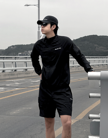 [AIR GRID] Men Pro-Fit Oversized Jacket (Black)
