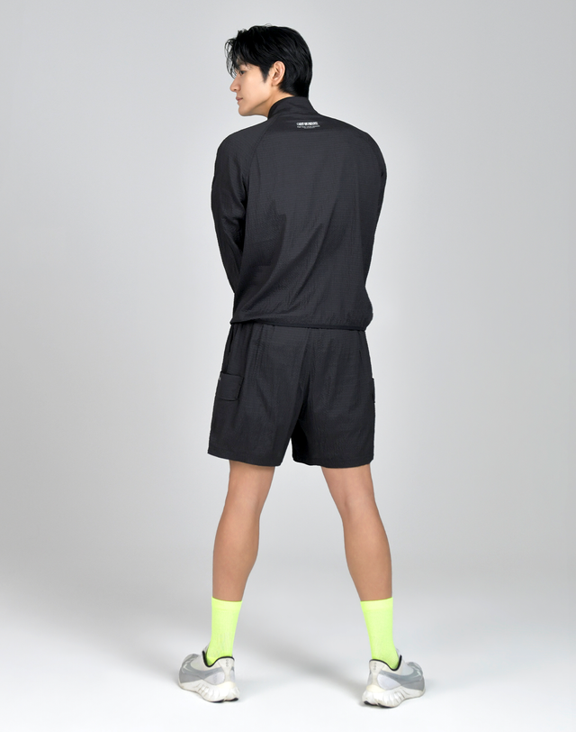 더블플래그 남성 [AIR GRID] Men Pro-Fit Oversized Pants (Black) 블랙 착용컷
