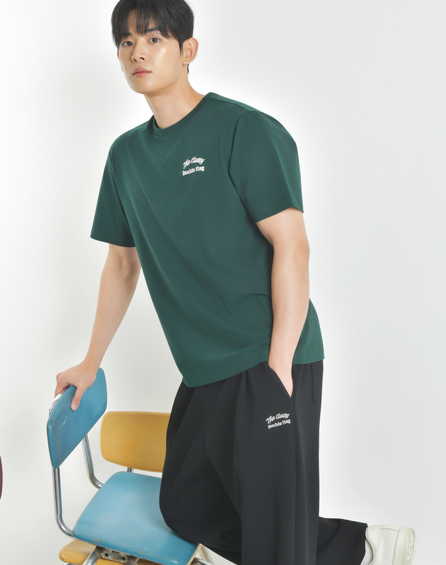 더블플래그 남성 [쇼핑백동봉][City-Armor] 블랙 남성 시티아머 와이드 팬츠 착용컷