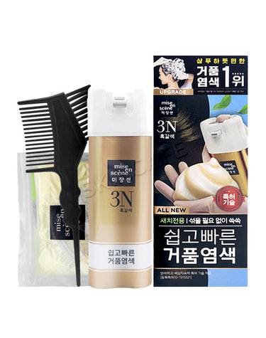 미쟝센 올뉴 쉽고 빠른 거품염색(새치전용) 3N 흑갈색