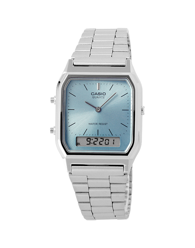 카시오 타임플래닛 CASIO AQ-230A-2A1 카시오 시계 메탈밴드 착용컷