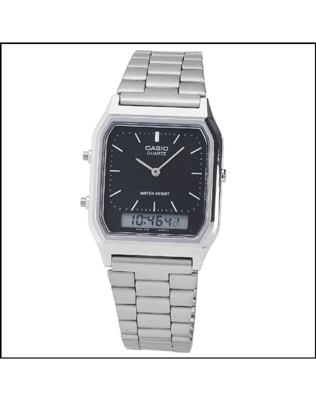 카시오 CASIO AQ-230A-1D 카시오 시계 메탈밴드 착용컷
