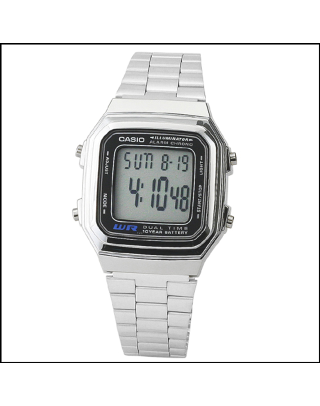 카시오 CASIO A178WA-1A 카시오 시계 메탈밴드 착용컷