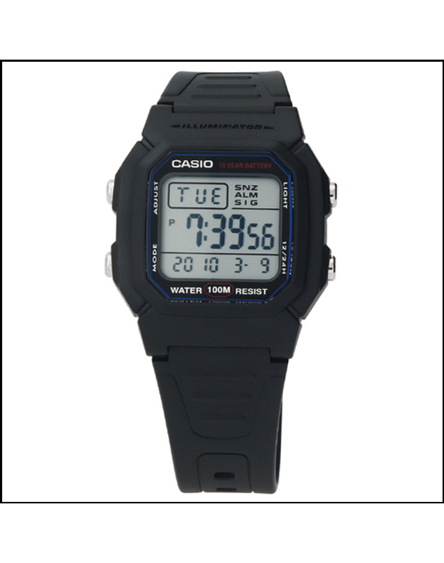 카시오 CASIO W-800H-1A 카시오 시계 우레탄밴드 착용컷