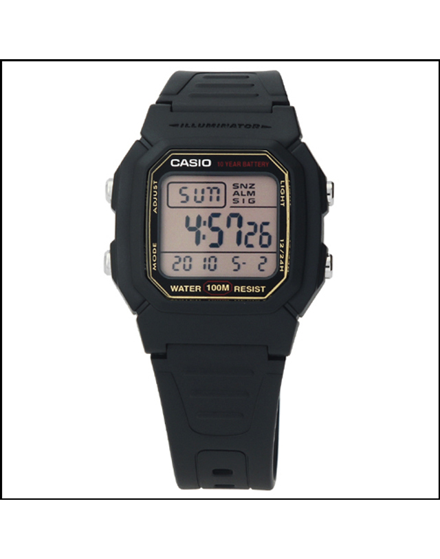 카시오 CASIO W-800HG-9A 카시오 시계 우레탄밴드 착용컷