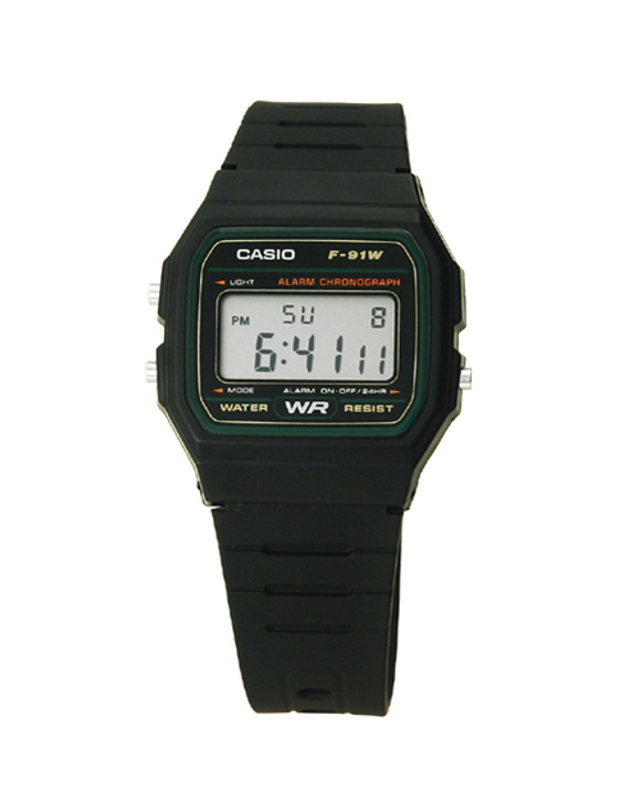 카시오 CASIO F-91W-3D 카시오 시계 우레탄밴드 착용컷