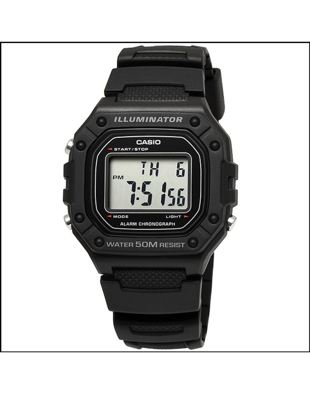 카시오 CASIO W-218H-1A 카시오 시계 우레탄밴드 착용컷
