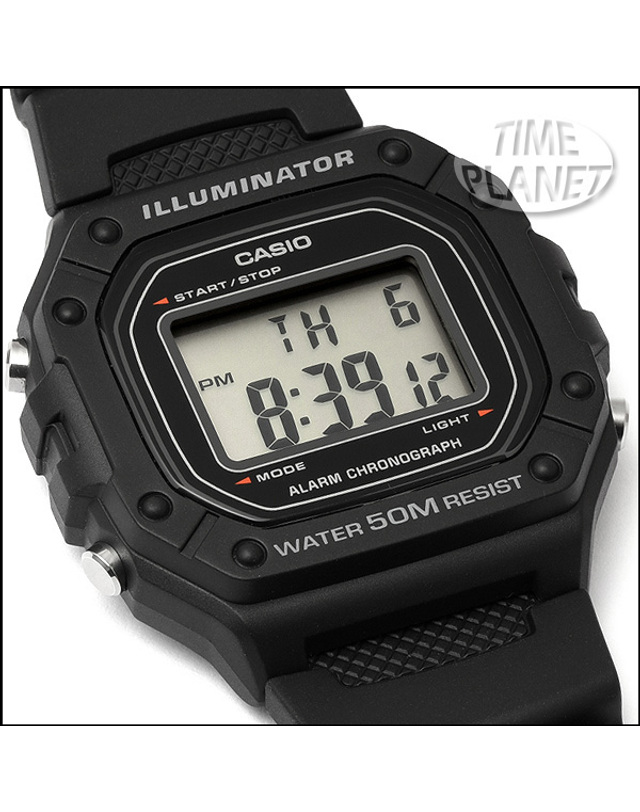 카시오 CASIO W-218H-1A 카시오 시계 우레탄밴드 착용컷