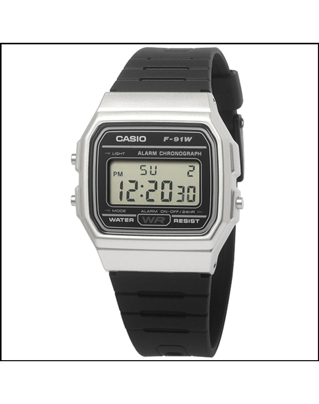 카시오 CASIO F-91WM-7A 카시오 시계 우레탄밴드 착용컷