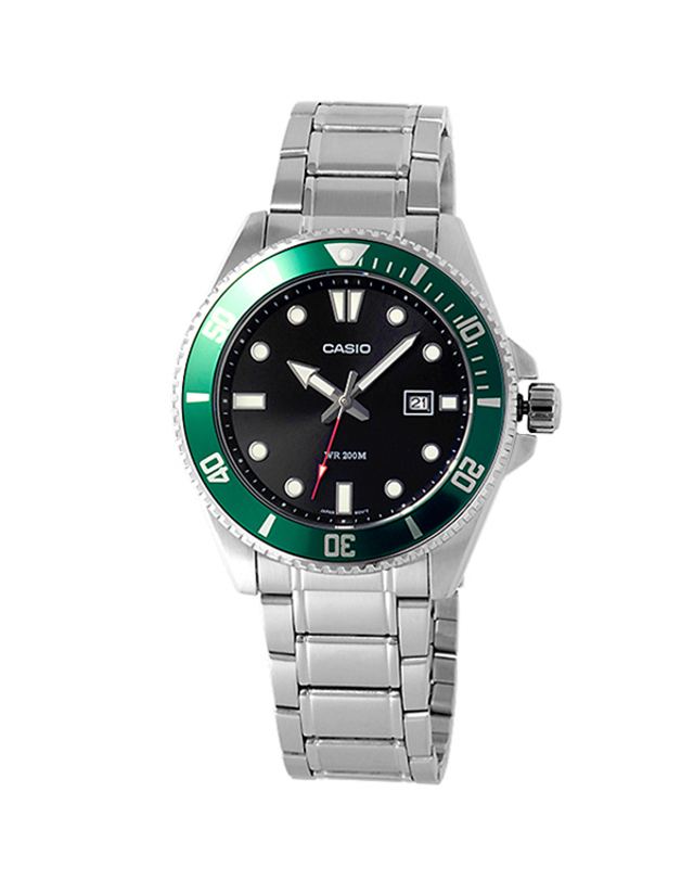 카시오 타임플래닛 CASIO MDV-107D-3A 카시오 흑새치 다이버 시계 착용컷