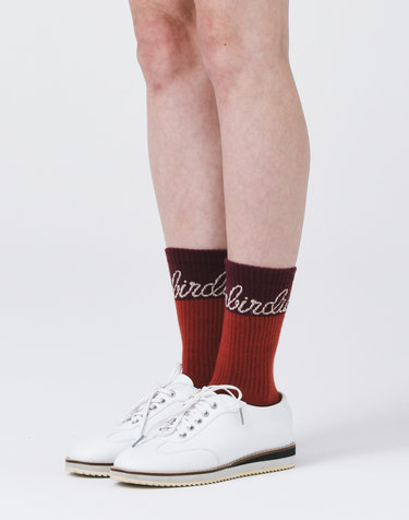 LOGO PLAY SPORTS SOCKS 미들 스포츠 삭스 BURGUNDY
