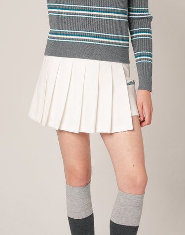 Warm Pocket Pleats 피치기모 포켓 주름스커트 WHITE