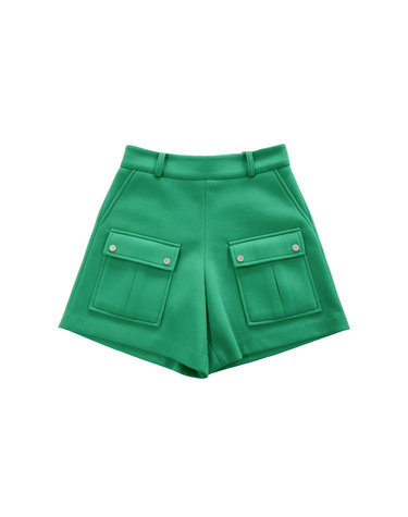 NEOPRENE CARGO POCKET SHORTS 네오프렌 카고 포켓 숏츠 GREEN