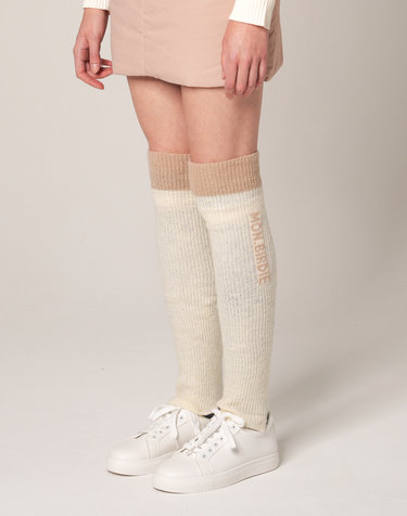 MONBIRDIE LOGO KNITED LEG WARMER 로고 레그워머_IVORY
