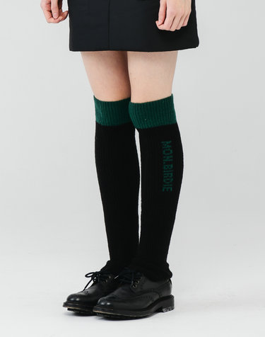 MONBIRDIE LOGO KNITED LEG WARMER 로고 레그워머_BLACK