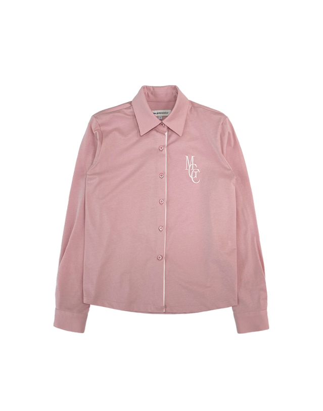 몽버디골프 MGC SINGLE JERSEY 실켓 스판셔츠 PINK 착용컷