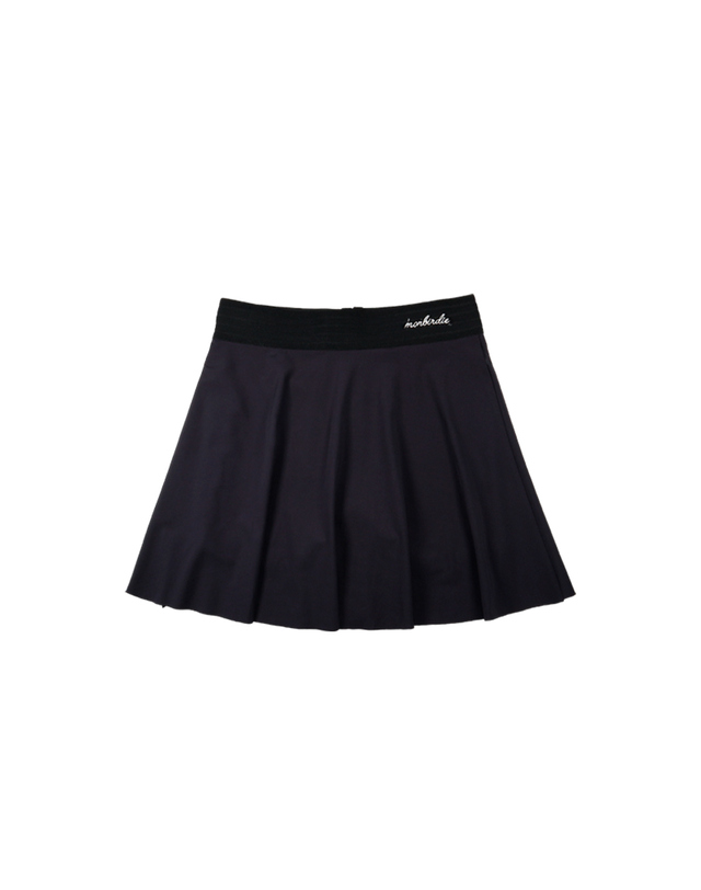몽버디골프 MONBIRDIE LOGO WAIST E-BAND 냉감 스포티 스커트 BLACK 착용컷