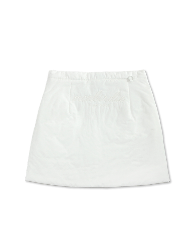 몽버디골프 로고 자수 윈터 패딩스커트 WHITE 착용컷