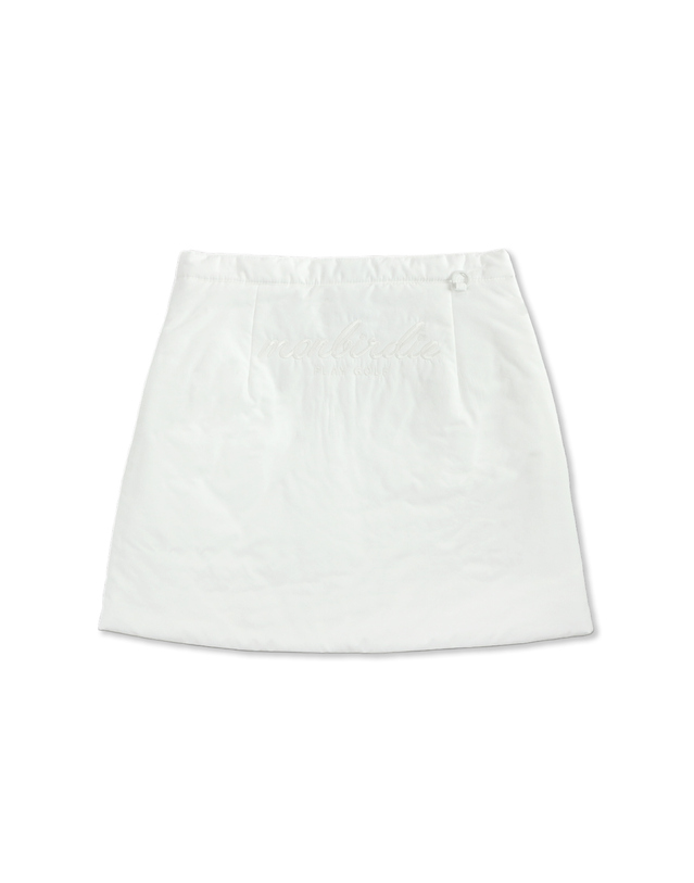 몽버디골프 로고 자수 윈터 패딩스커트 WHITE 착용컷