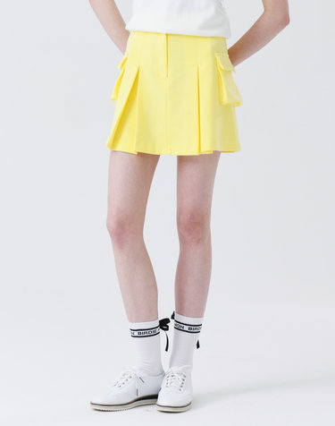 비비드 카고 스커트 YELLOW