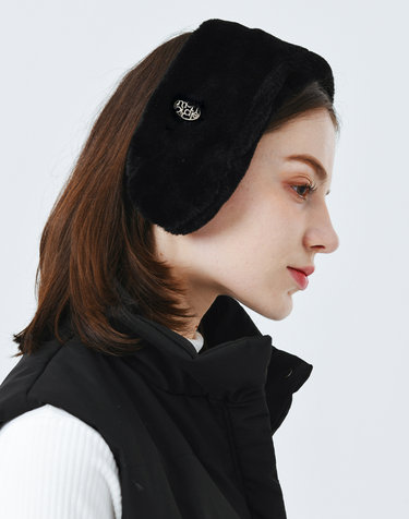 퍼(Faux Fur) 방한 귀마개&넥워머 BLACK