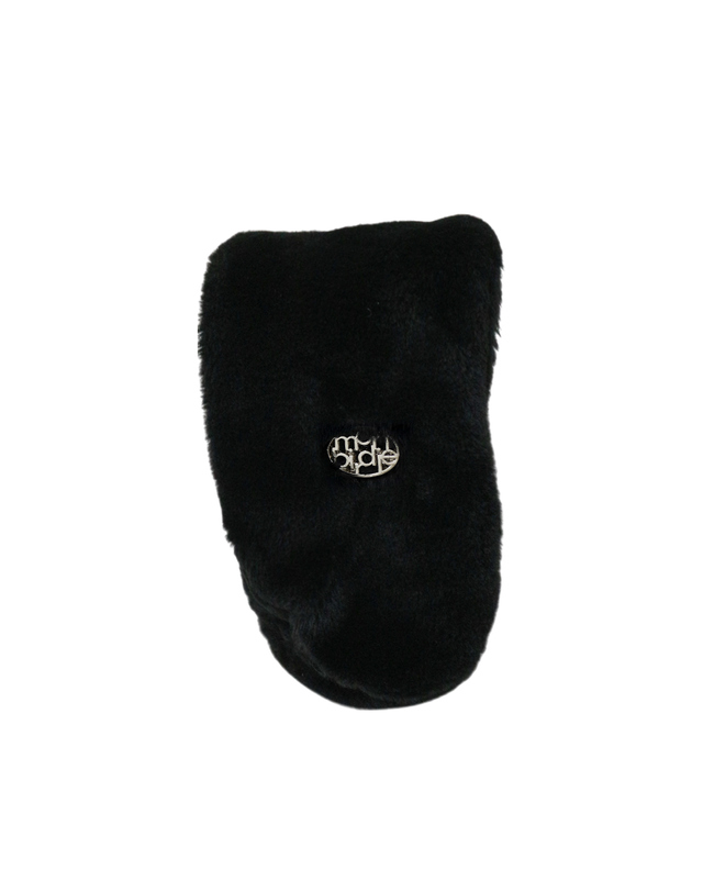 몽버디골프 퍼(Faux Fur) 방한 귀마개&넥워머 BLACK 착용컷