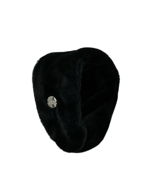 몽버디골프 퍼(Faux Fur) 방한 귀마개&넥워머 BLACK 착용컷