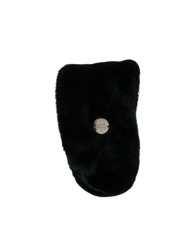 몽버디골프 퍼(Faux Fur) 방한 귀마개&넥워머 BLACK 착용컷