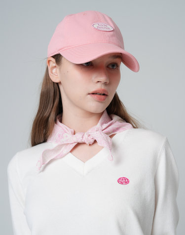 서클 자수 볼캡 PINK