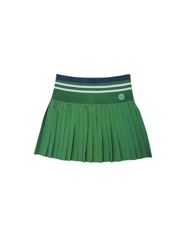 몽버디골프 브리즈 플리츠 밴딩 스커트 GREEN 착용컷