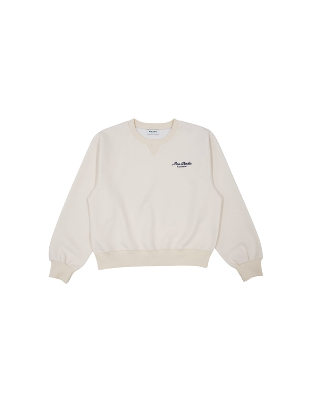 몽버디골프 [몽버디 에센셜] 웰니스 라운지 스웨트셔츠 CREAM 착용컷