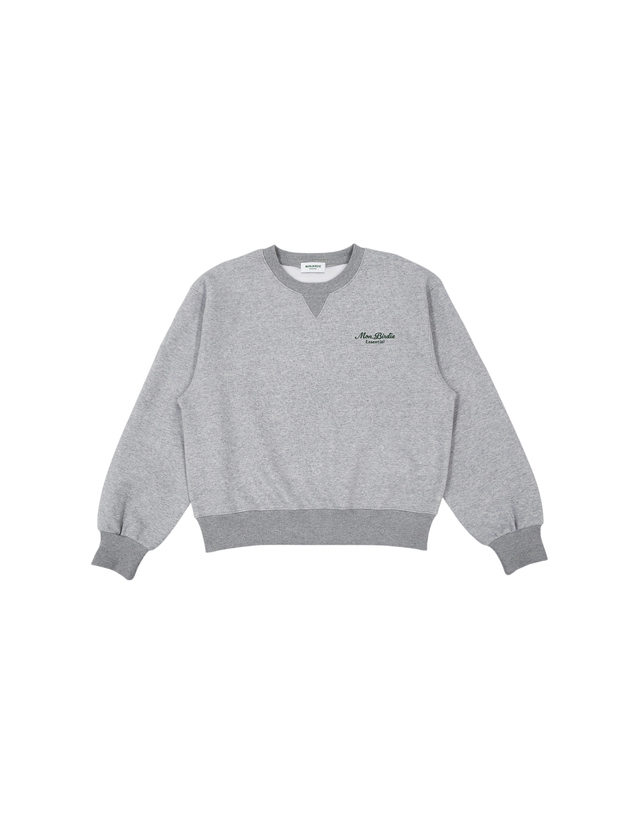 몽버디골프 [몽버디 에센셜] 웰니스 라운지 스웨트셔츠 GREY 착용컷