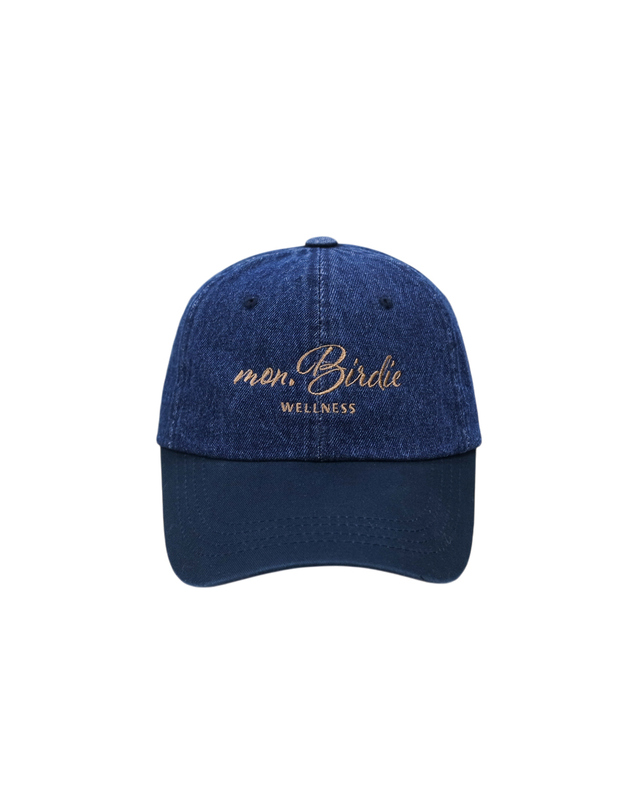 몽버디골프 웰니스 데님 볼캡 NAVY 착용컷