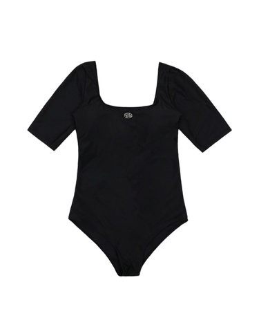 스퀘어넥 심플 수영복 BLACK