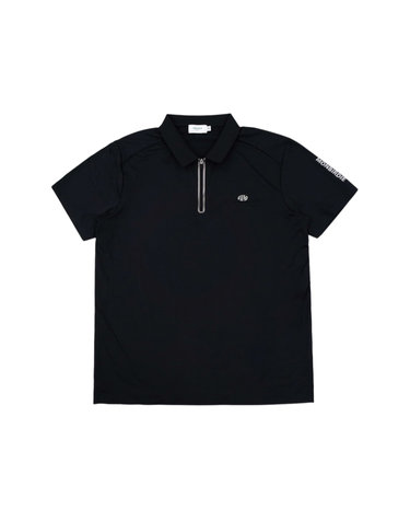 MEN`S 에어리핏 반집업 숏슬리브 BLACK