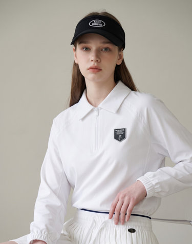 스윙 카라넥 셔츠 풀오버_WHITE